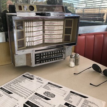 Zips Diner - a juke box and menu - Diners Near Me - Dayville, Connecticut