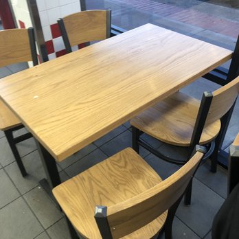 Five Guys - Unattended table for at least the 40 min I was there.  Someone else was forced to sit in it because there were no clean tables. - Burgers Near Me - Beaverton, Oregon