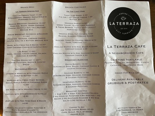 Menu photo 3 La Terraza Cafe Los Angeles, CA