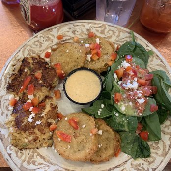 Another Broken Egg Cafe - Crab cakes and fried green tomatoes - Breakfast & Brunch Near Me - Madison, Alabama