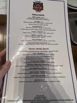 Menu photo 5 Rock Taco Rock Hill, SC