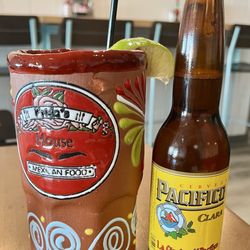 Michelada with Pacifico.  Pretty, but not great sadly.