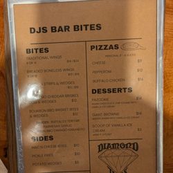 Diamond Jim's Restaurant - Bar Bites Menu 8/8/2025