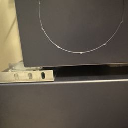 Didn't install the brackets on the back of the dryer Didn't install the brackets on the back of the dryer