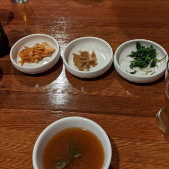 Soo Rah - Vegan appetizer of miso soup and fermented veggies. Delicious! - Korean Near Me - Medford, Oregon Soo Rah - Vegan appetizer of miso soup and fermented veggies. Delicious! - Korean Near Me - Medford, Oregon