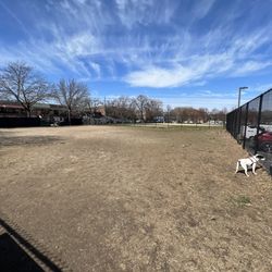 Landing Lights Park - Next to a baseball field, this raised area is a large square to get the zoomies out, dig, fetch, and more.