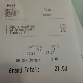 Ru San's - Just trying to figure out why I am being charged a Sur charge for a to go order. Seems really shady - Sushi Bars Near Me - Charlotte, North Carolina Ru San's - Just trying to figure out why I am being charged a Sur charge for a to go order. Seems really shady - Sushi Bars Near Me - Charlotte, North Carolina