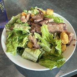 Full Caesar Salad with brisket Full Caesar Salad with brisket