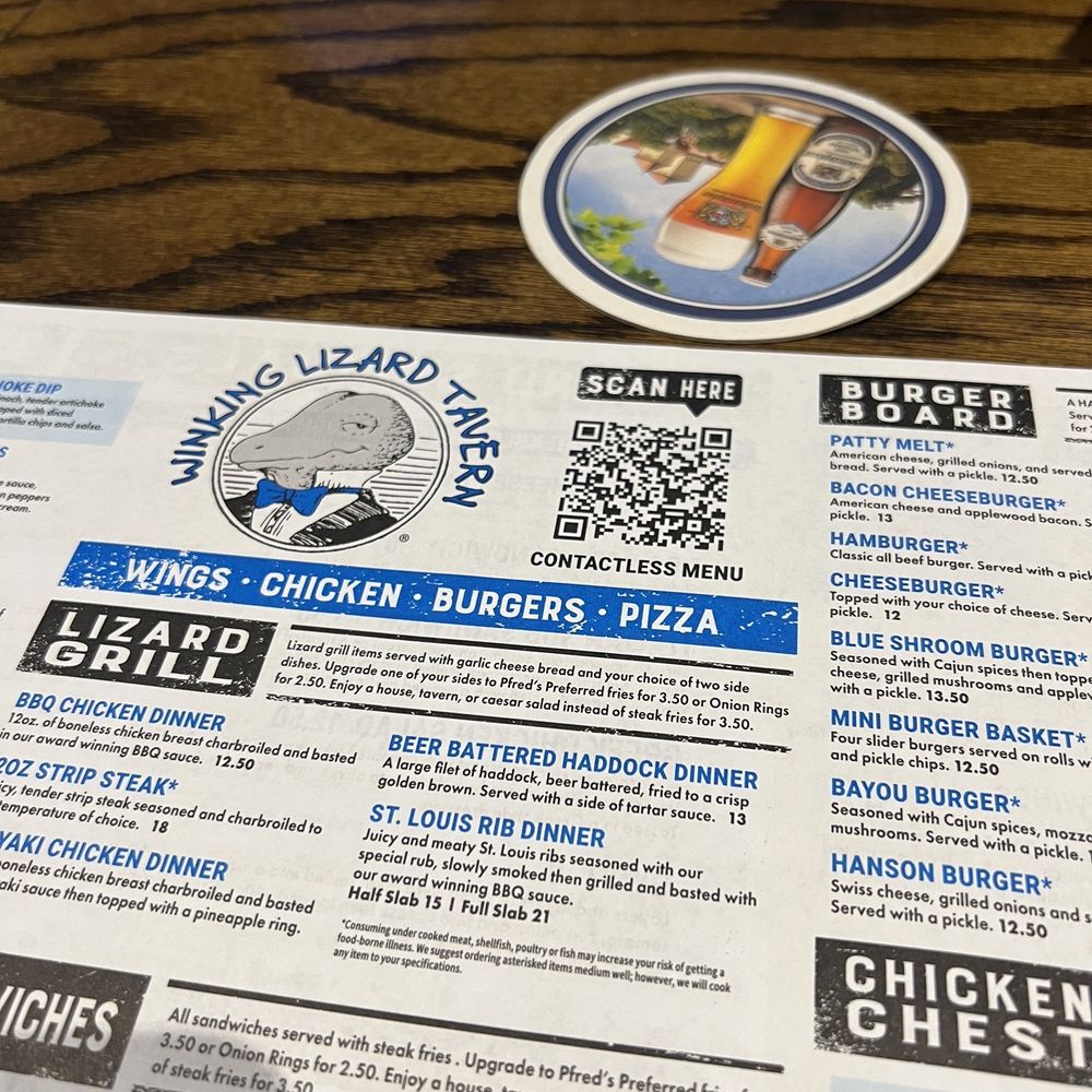 a menu for a restaurant a menu for a restaurant