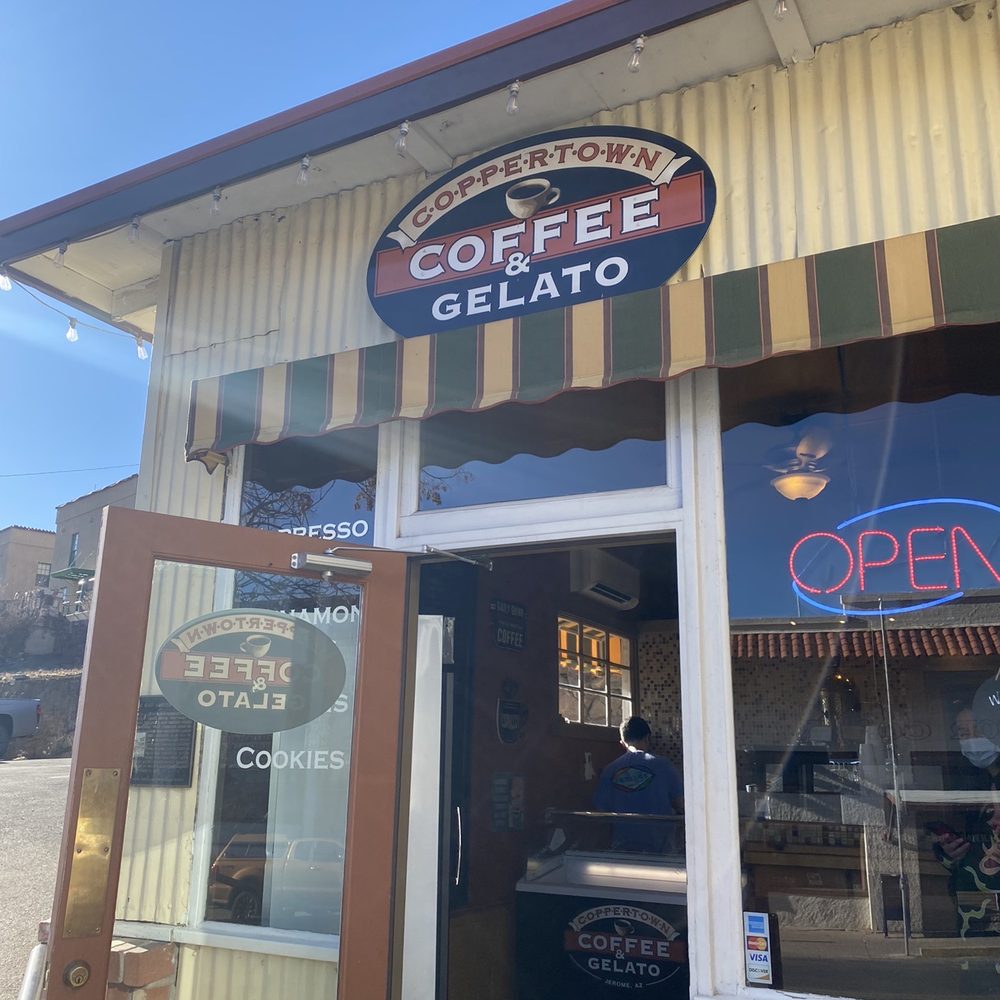 Coppertown Coffee and Gelato. - outside - Desserts Near Me - Jerome, Arizona