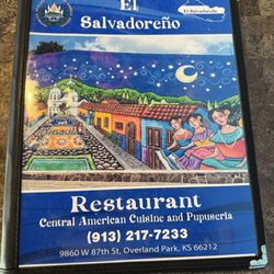El Salvadoreño - Menu