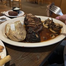 TIMELESS TAVERN - Delmonico steak (well done, wife's preference but still very juicy)