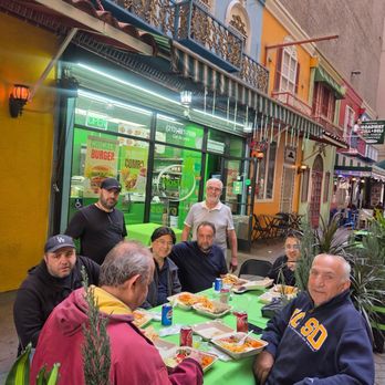 Nostimo Grill - A group of regulars who come here a lot - Greek Near Me - Los Angeles, California