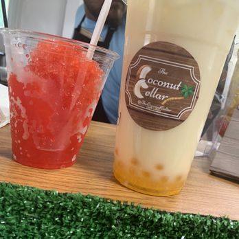 The Coconut Cellar - two drinks on a table - Bubble Tea Near Me - Avon Park, Florida