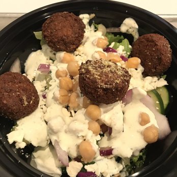 Santorini's - Falafel a bit dry but salad was full of flavor. - Greek Near Me - Farmington, Utah Santorini's - Falafel a bit dry but salad was full of flavor. - Greek Near Me - Farmington, Utah