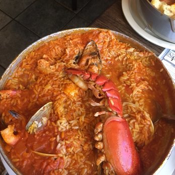 Antonio's Restaurant - This was the $19 paella for on with 1/2 lobster. Incredible. Enough for 3 people. Biggest portions I've ever been served!!! - Portuguese Near Me - New Bedford, Massachusetts Antonio's Restaurant - This was the $19 paella for on with 1/2 lobster. Incredible. Enough for 3 people. Biggest portions I've ever been served!!! - Portuguese Near Me - New Bedford, Massachusetts
