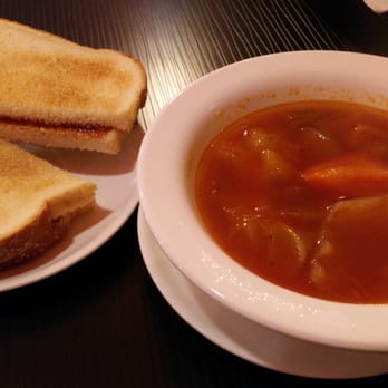 Fairwood Cafe - Complimentary peanut butter jelly toast and borscht soup - Hong Kong Style Cafe Near Me - Newark, California Fairwood Cafe - Complimentary peanut butter jelly toast and borscht soup - Hong Kong Style Cafe Near Me - Newark, California