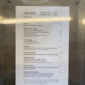 The Meteor - Menu - Coffee & Tea Near Me - Austin, Texas