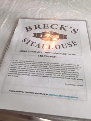 Menu photo 8 Breck's Steakhouse N Charleston, SC Menu photo 8 Breck's Steakhouse N Charleston, SC