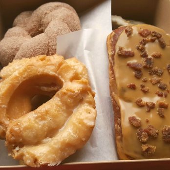 Half and Half Doughnut Co. - Doughnuts in their signature box 1of2 (3/21/21) - Coffee & Tea Near Me - Seattle, Washington Half and Half Doughnut Co. - Doughnuts in their signature box 1of2 (3/21/21) - Coffee & Tea Near Me - Seattle, Washington