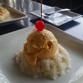 Noodle Wave - Sticky rice with mango ice cream - Thai Near Me - McKinney, Texas Noodle Wave - Sticky rice with mango ice cream - Thai Near Me - McKinney, Texas