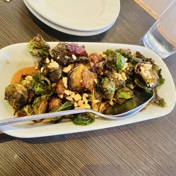 Ruscello at Nordstrom - Kung Pau Kanpou Brussels Sprouts - Mediterranean Near Me - Honolulu, Hawaii Ruscello at Nordstrom - Kung Pau Kanpou Brussels Sprouts - Mediterranean Near Me - Honolulu, Hawaii