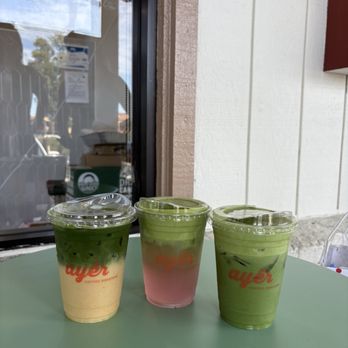 Ayer Coffee - mango matcha, coconut water matcha cream, matcha two - Coffee & Tea Near Me - Tustin, California Ayer Coffee - mango matcha, coconut water matcha cream, matcha two - Coffee & Tea Near Me - Tustin, California
