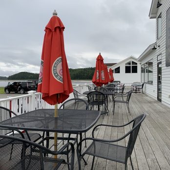 Helen's Restaurant - tables and umbrellas on a deck - Breakfast & Brunch Near Me - Machias, Maine Helen's Restaurant - tables and umbrellas on a deck - Breakfast & Brunch Near Me - Machias, Maine