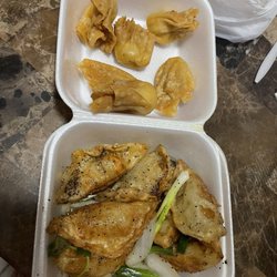 China B Super Buffet - 16. Fried Dumpling & 15. Fried Wonton and Crab Meat Cheese
