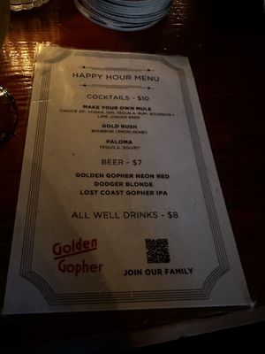 Menu photo 1 Golden Gopher Los Angeles, CA