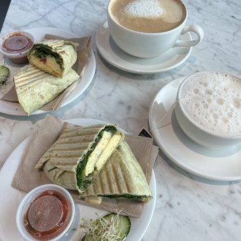 Beamer’s Coffee Bar - Breakfast wraps, small London Fog latte, large vanilla oat latte (huge!!!) - Coffee & Tea Near Me - Canmore, Alberta