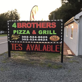 4 Brothers - Outside - sign - Pizza Near Me - Frankford, Delaware