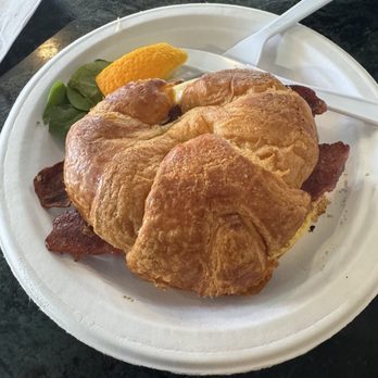 Folks Cafe - Bacon Egg and Cheese croissant - Empanadas Near Me - Wilmington, North Carolina