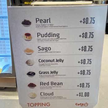 CoCo Bubble Tea - Menu - Bubble Tea Near Me - Santa Clara, California