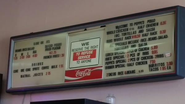 Menu photo 7 Peppe's Pollo West Covina, CA