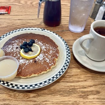 The Village Deli - Lemon blueberry poppyseed pancakes - Breakfast & Brunch Near Me - Bloomington, Indiana