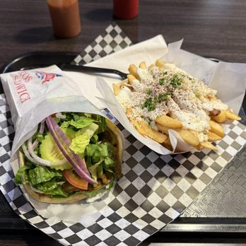 Al Bacha Restaurant - #10. Gyro Lamb & Beef Greek fries - Mediterranean Near Me - Seattle, Washington