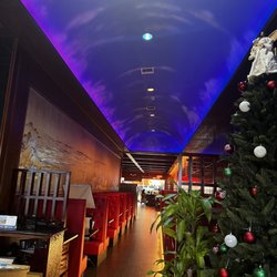 Mr Tea Asian Bistro - Gorgeous blue glass ceiling just lovely!