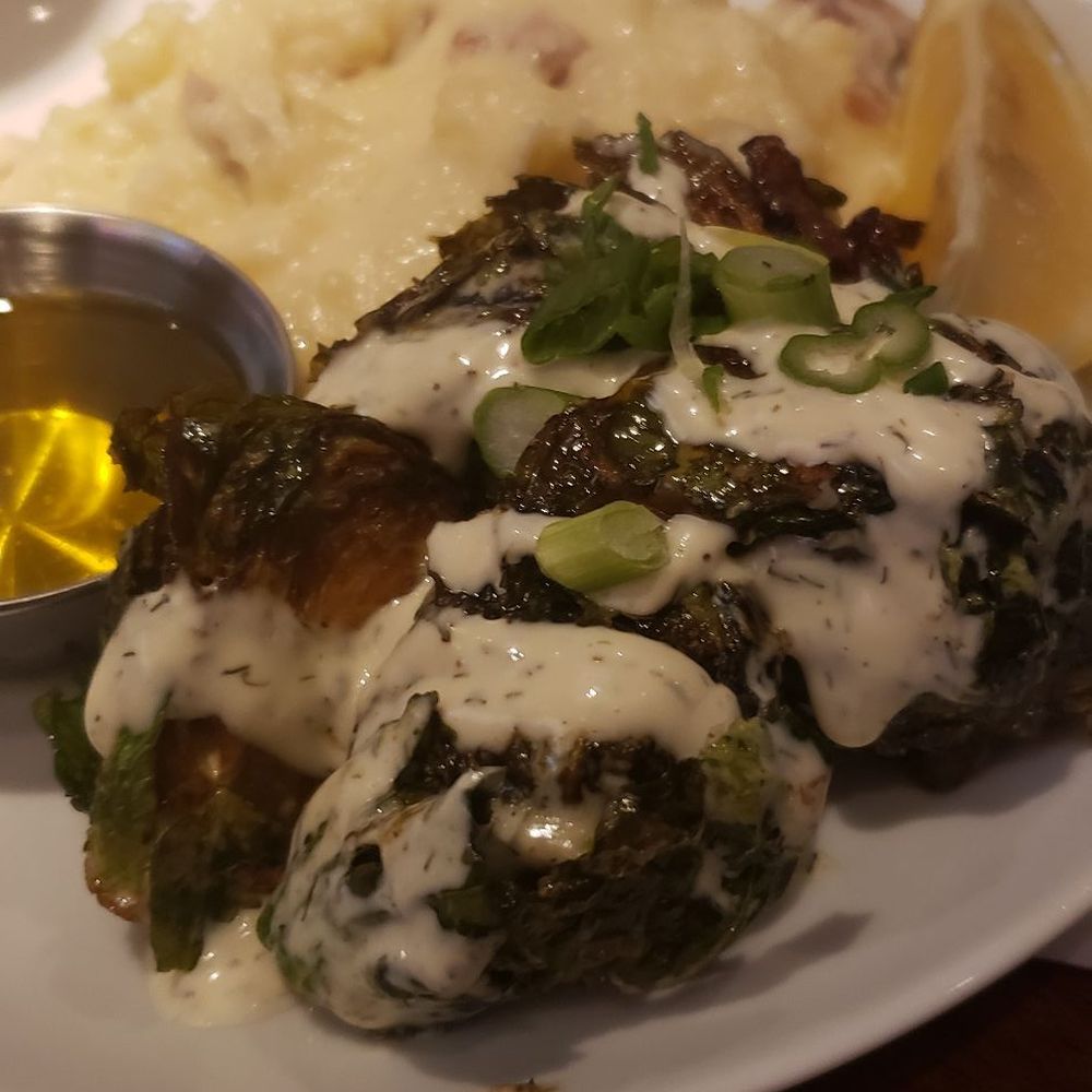 FishBar - Brussels Sprouts and mashed potatoes! - Seafood Near Me - Manhattan Beach, California