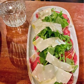 Longo Bros - Wagyu Carpaccio with arugula, granglona cheese - Pizza Near Me - New York, New York Longo Bros - Wagyu Carpaccio with arugula, granglona cheese - Pizza Near Me - New York, New York