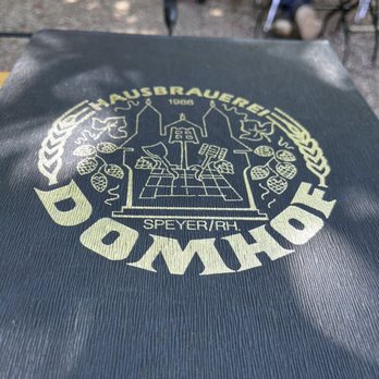 Hausbrauerei Domhof - Menu cover - Breweries Near Me - Speyer, RP Hausbrauerei Domhof - Menu cover - Breweries Near Me - Speyer, RP