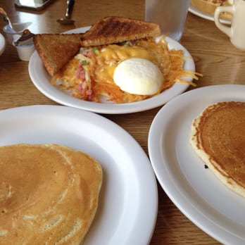 Bert's Breakfast Korner - Breakfast mix with a malted pancake and buttermilk pancake! - Breakfast & Brunch Near Me - Stevensville, Michigan