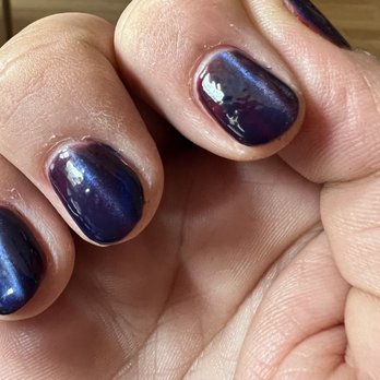 Right Nail Salon - Super bumpy with red glue showing through - Nail Salons Near Me - Chicago, Illinois