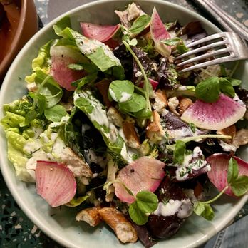Lola's - Paraiso salad (little gems, buttermilk, watermelon radish, pretzels!) - 1/2 portion - New American Near Me - New York, New York