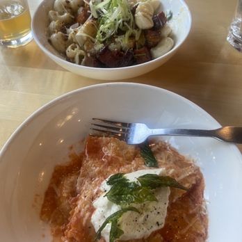 Grassa - Pork belly Mac and cheese (top) Ravioli (bottom) - Italian Near Me - Portland, Oregon Grassa - Pork belly Mac and cheese (top) Ravioli (bottom) - Italian Near Me - Portland, Oregon