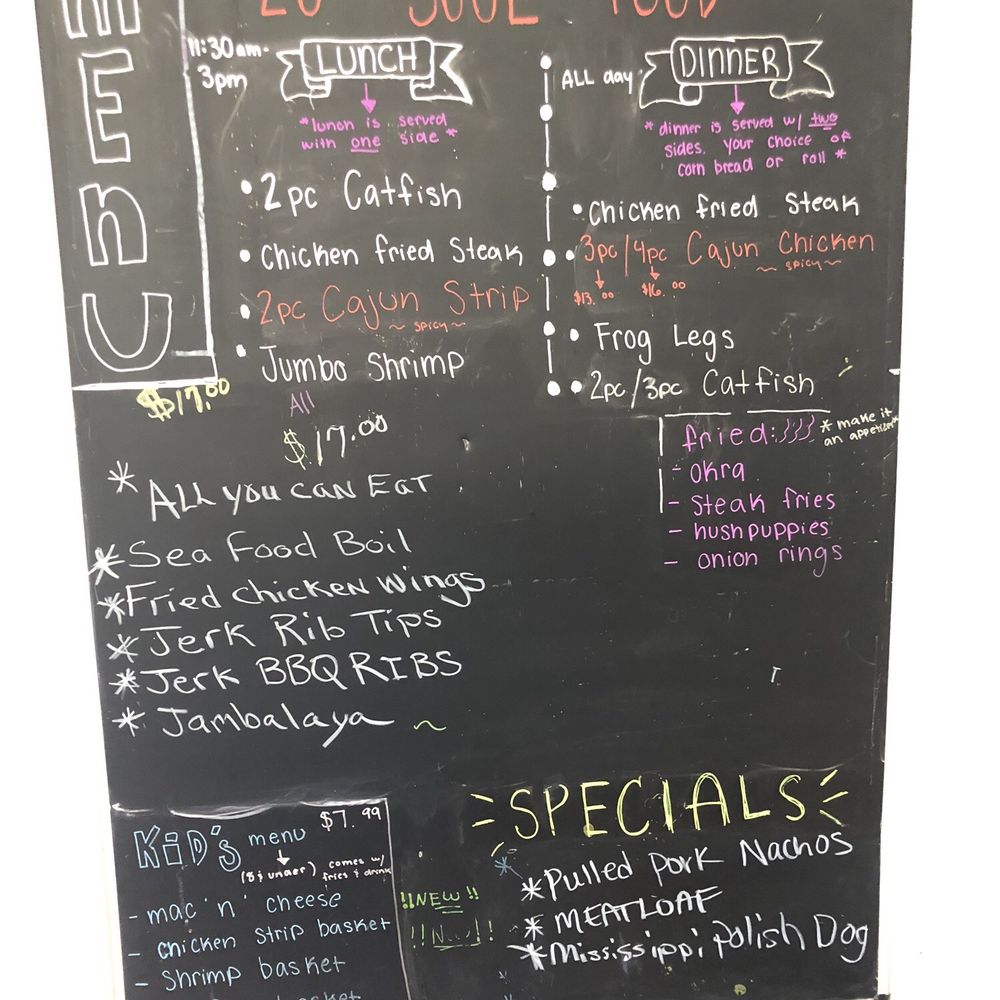 Zo’s Soul Food - Normal Chalkboard Menu - Barbeque Near Me - Beatrice, Nebraska