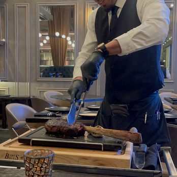 Weso Steakhouse - Tomahawk cut in front of you - they cooked it to perfection - Steakhouses Near Me - El Paso, Texas Weso Steakhouse - Tomahawk cut in front of you - they cooked it to perfection - Steakhouses Near Me - El Paso, Texas