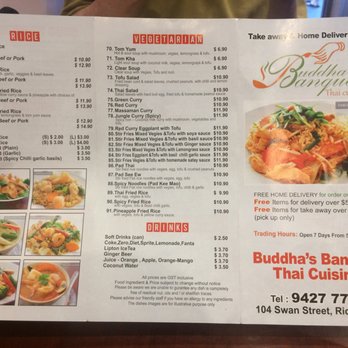 Buddha's Banquet - Menu - Thai Near Me - Richmond, VIC