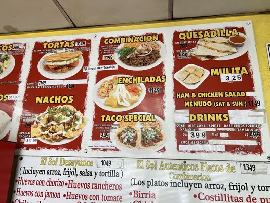 Menu photo 3 Taqueria El Sol Pomona, CA Menu photo 3 Taqueria El Sol Pomona, CA