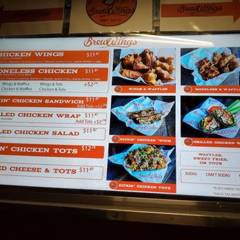 BrewWings - Menu (9/13/20 outside Bottle Logic Brewing) - Chicken Wings Near Me